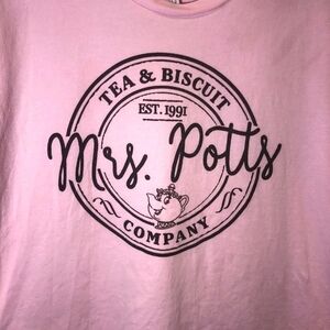 Beauty & The Beast Mrs Potts Tea & Biscuit Graphic Canvas T-Shirt